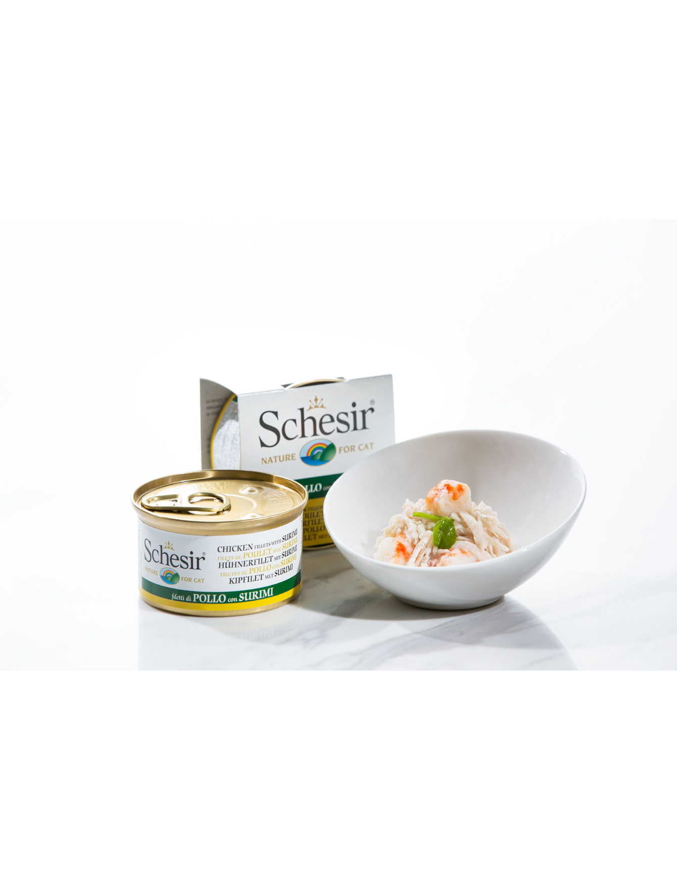 Schesir Cat 85g Chicken Fillet with Surimi Jelly Wet Cat Food image 2