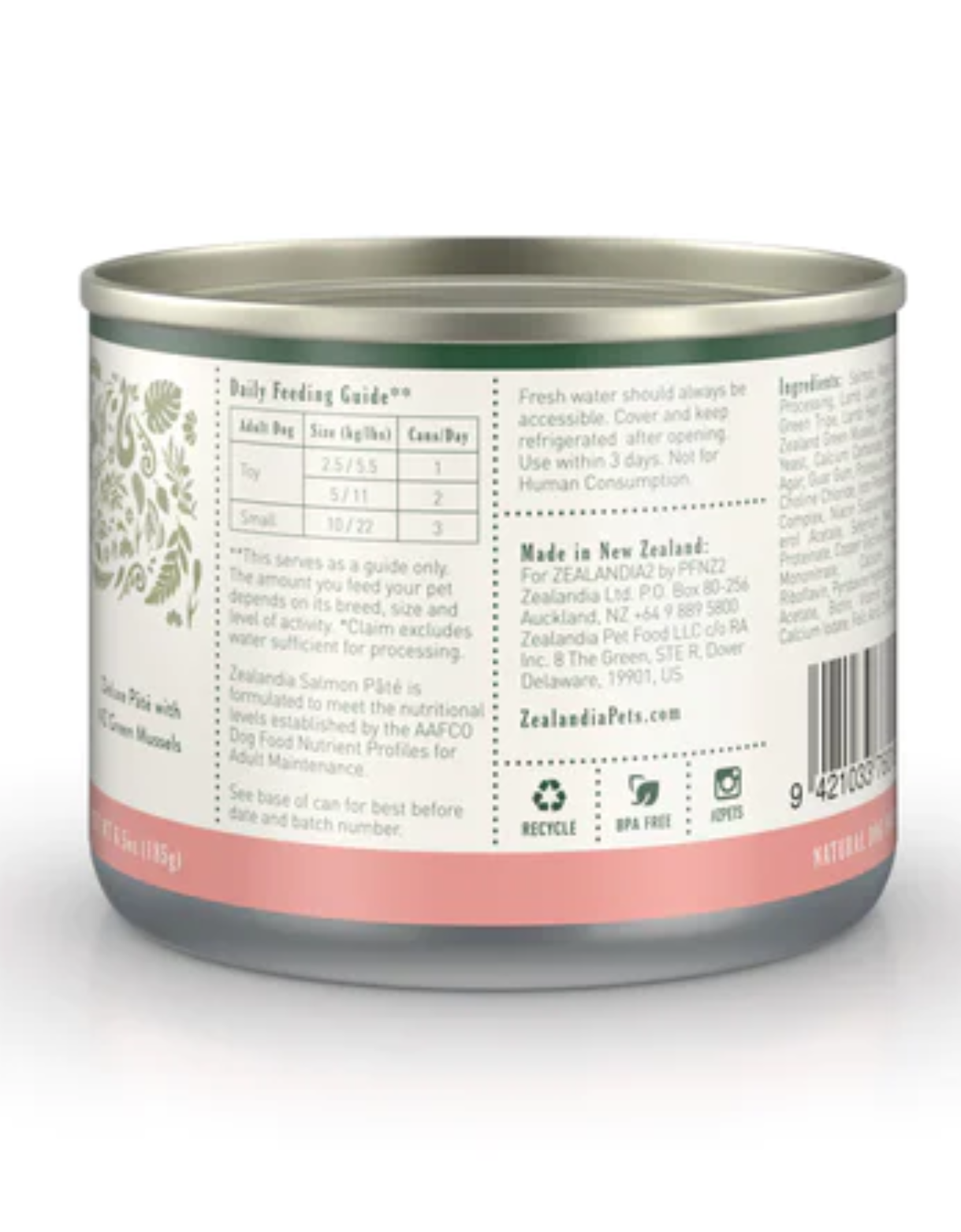 Zealandia Dog 170g Salmon Pate Wet Dog Food image 4