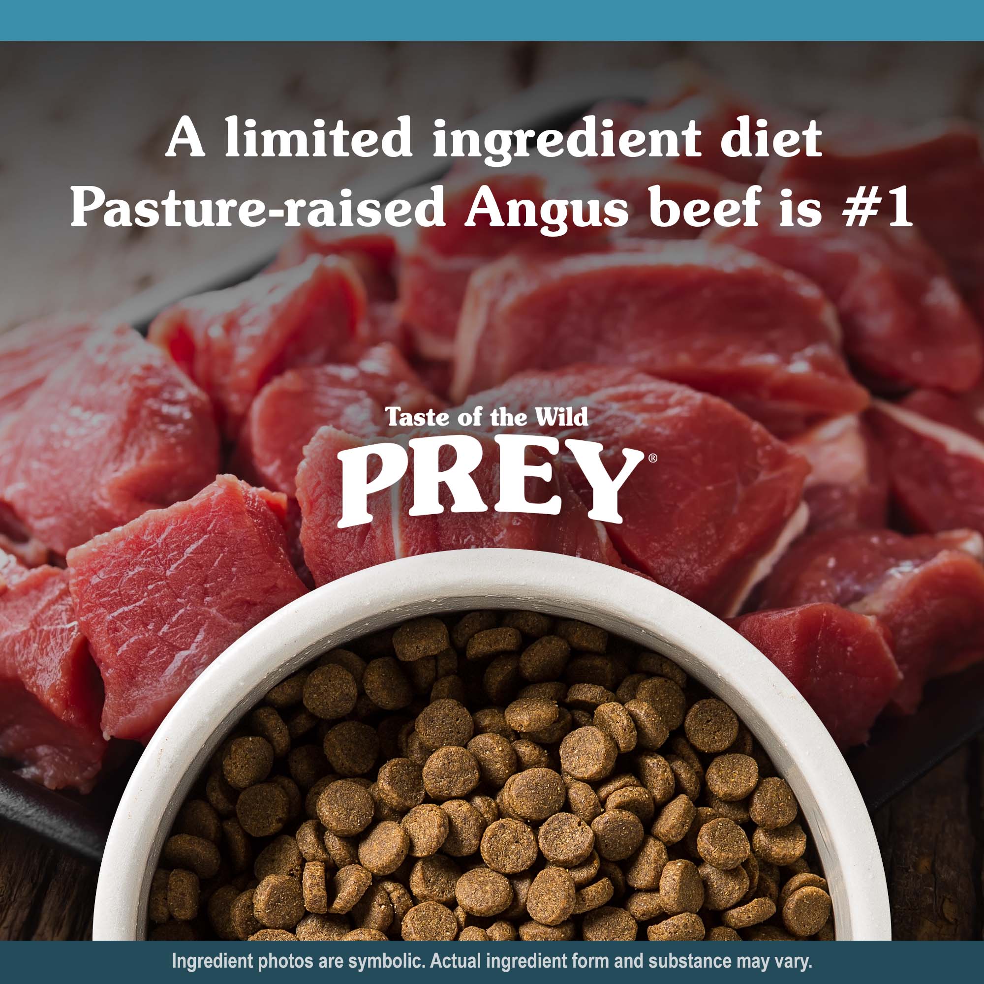 Taste of the Wild Dog 3.6kg/8lbs PREY Recipe Angus Beef Dry Dog Food image 3