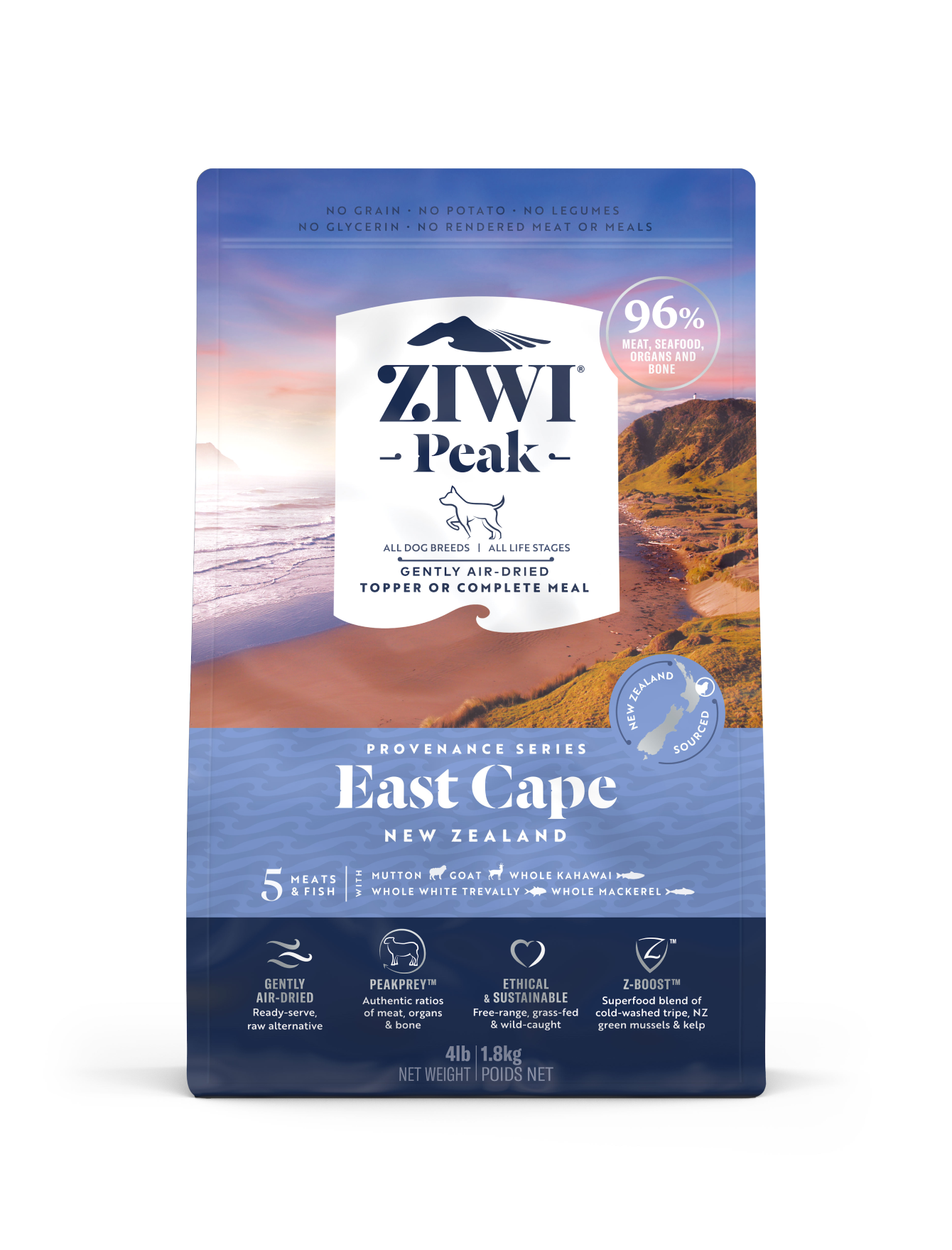 Ziwipeak Dog Provenance Series 1.8kg East Cape Air Dried Dry Dog Food image 2