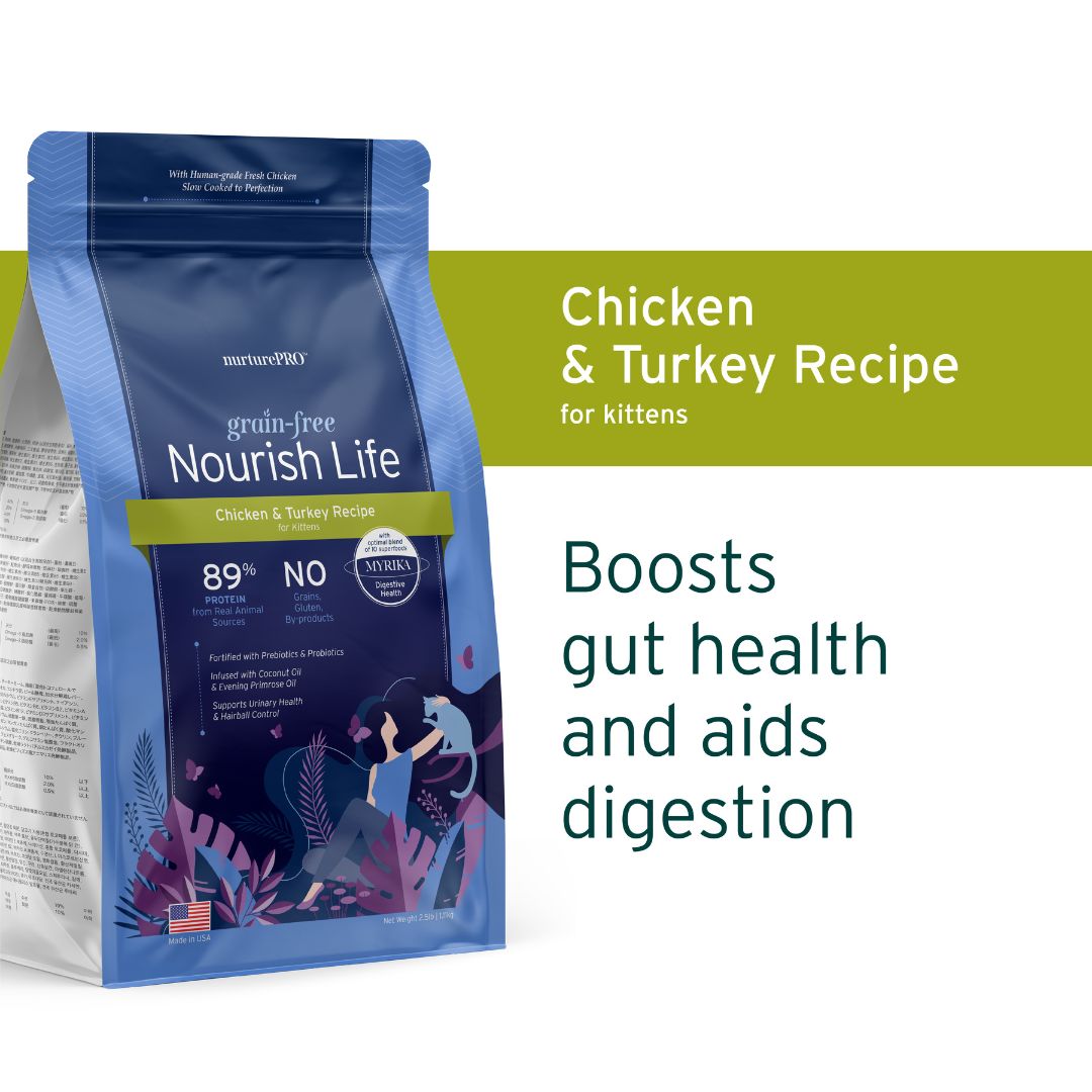 Nurture Pro Cat Nourish Life Grain Free 4.99kg Chicken & Turkey For Kitten Dry Cat Food image 2