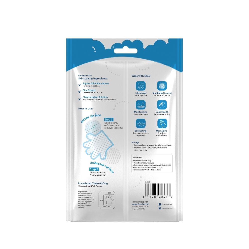 Loveabowl Dog Clean-A-Dog 10pcs Original Cica Pet Glove image 2