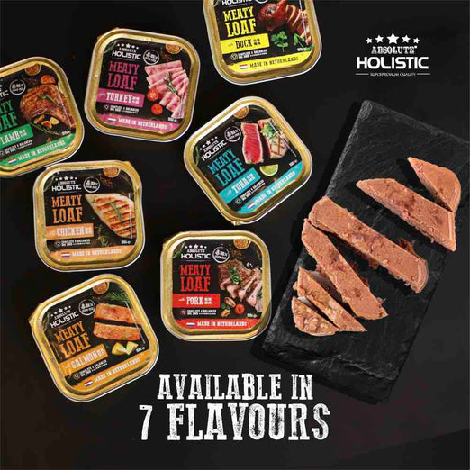 Absolute Holistic Dog 100g Complete & Balanced Meaty Loaf Pork Wet Tray Dog Food image 8