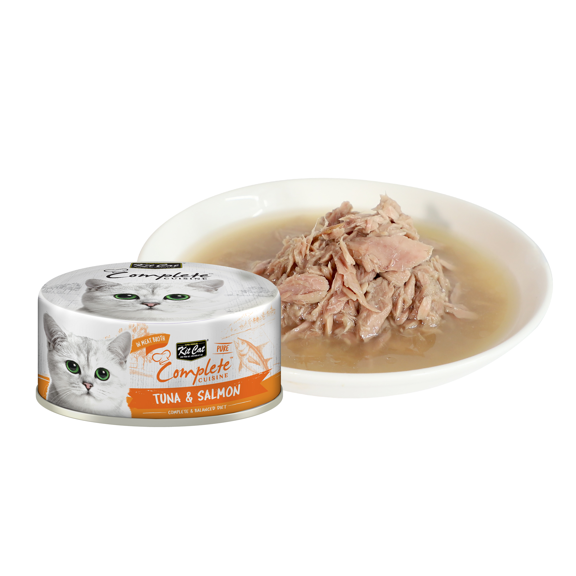 Kit Cat Cat 70g Complete Cuisine Pure Tuna & Salmon Wet Cat Food (EXP: 17 Aug 2027) image 2