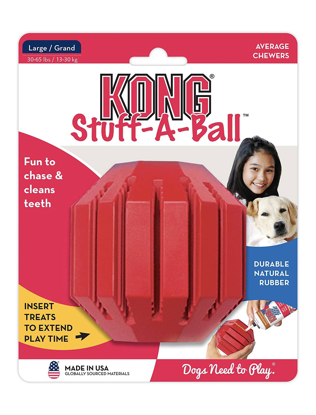 KONG Dental Stuff-A-Ball Dog Toy Large image 2