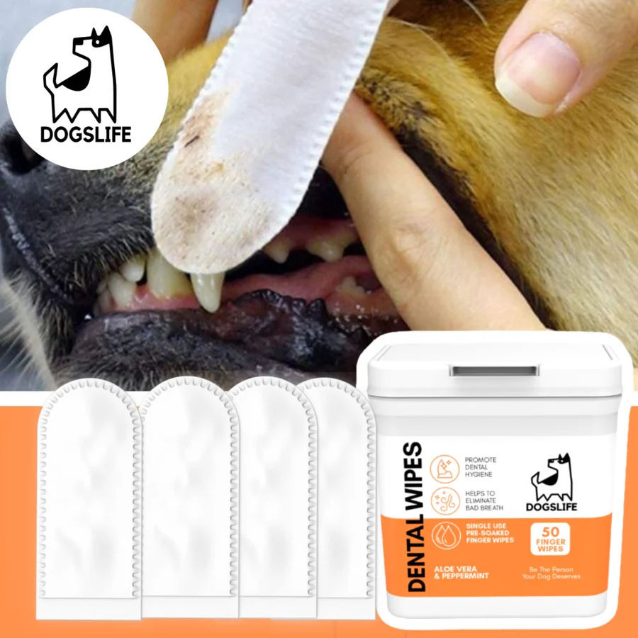 Dogslife Dental Cleaning Wipes 50 Finger Wipes image 4
