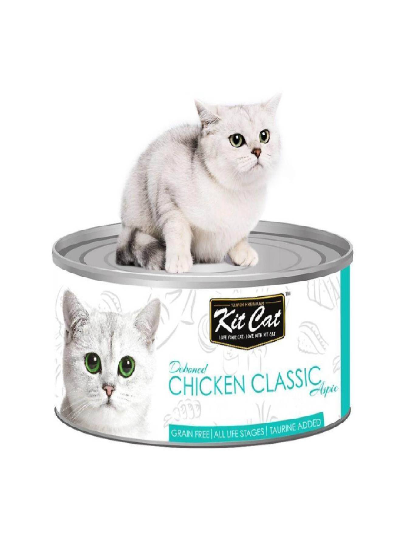 Kit Cat 80g Deboned Toppers Canned Chicken Classic Aspic Wet Cat Food image 4