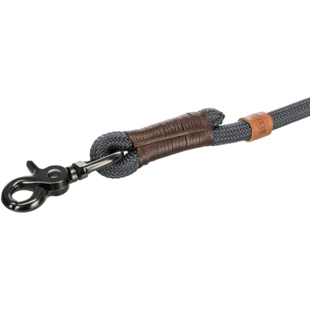 Trixie BE NORDIC Adjustable Leash for Dogs Dark Grey/Brown L–XL: 2.00 m/ø 13 mm image 2
