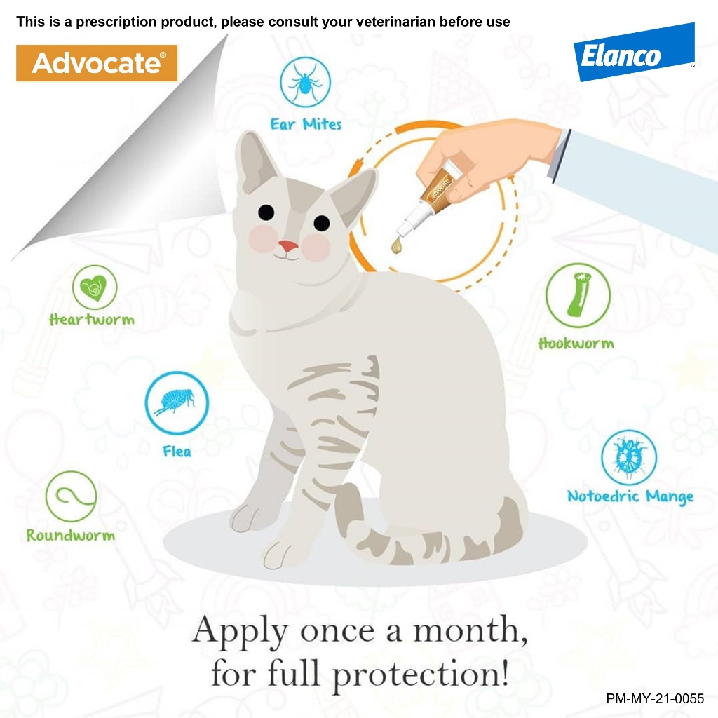 Elanco Advocate Cat 3x0.4ml Spot-on Solution for Small Cats and Ferrets (Up to 4kg) image 3