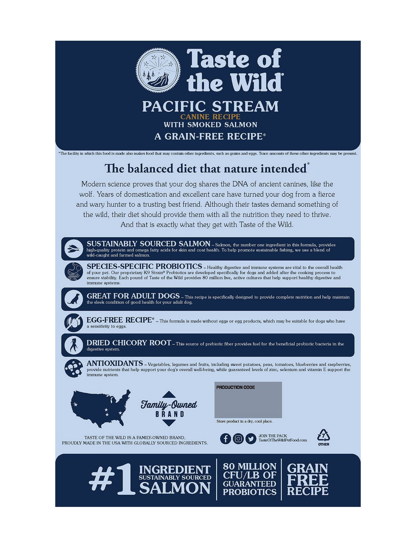 Taste of the Wild Dog 500g Pacific Stream with Smoked Salmon Dog Dry Food image 2