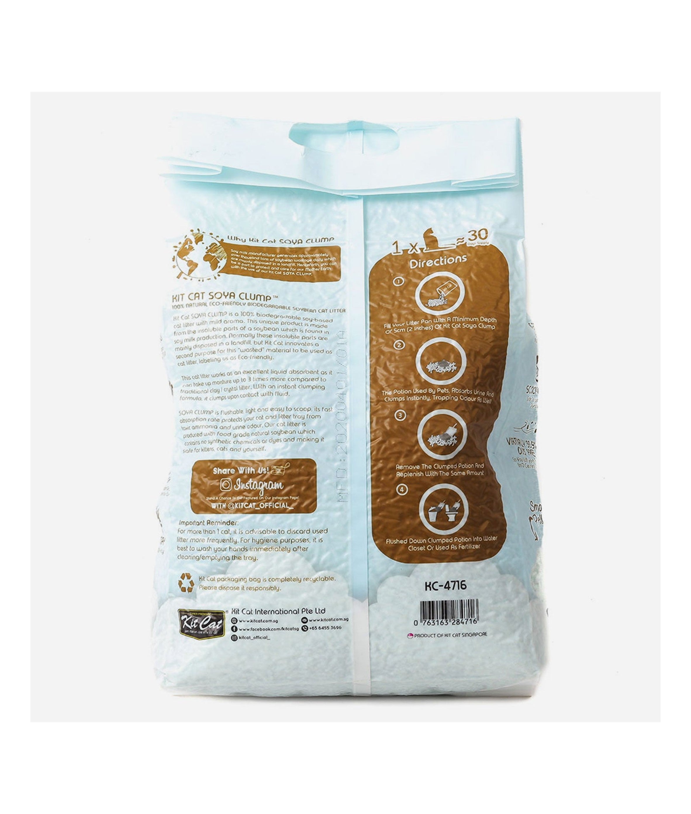 Kit Cat 7L Soya Clump Kitten Baby Powder Cat Litter image 5