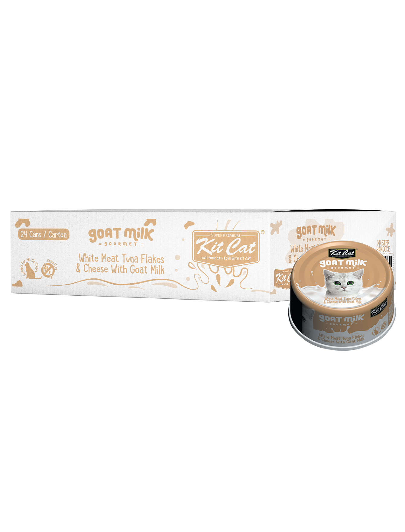 Kit Cat 70g Goat Milk Gourmet White Meat Tuna Flakes & Cheese With Goat Milk Wet Cat Food (EXP: 05 Aug 2027) image 3