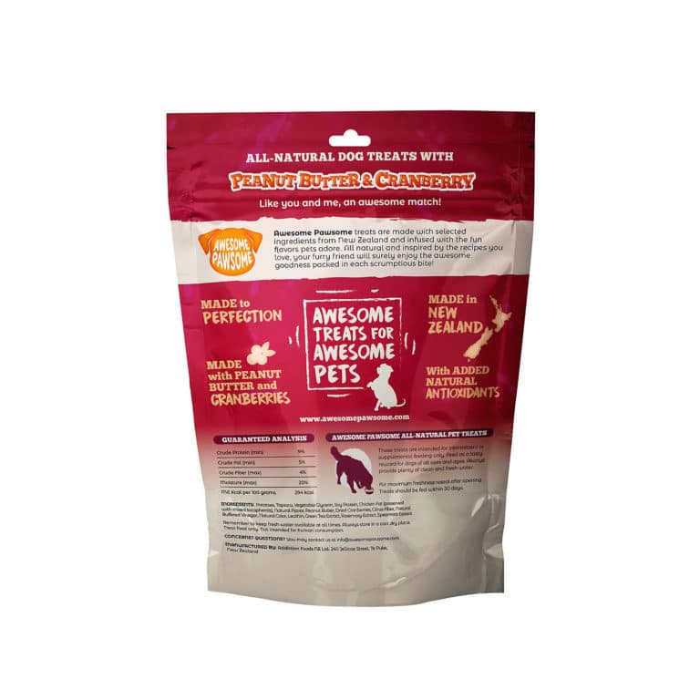 Awesome Pawsome 85g Grain Free Peanut Butter & Cranberry Dog Treat image 2