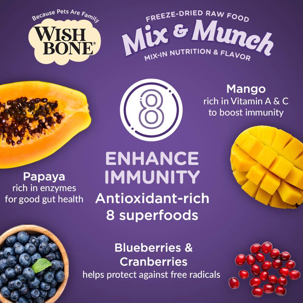 Wishbone Cat 350g Mix & Munch Beef and Ocean Fish Freeze Dried Raw Cat Food image 4