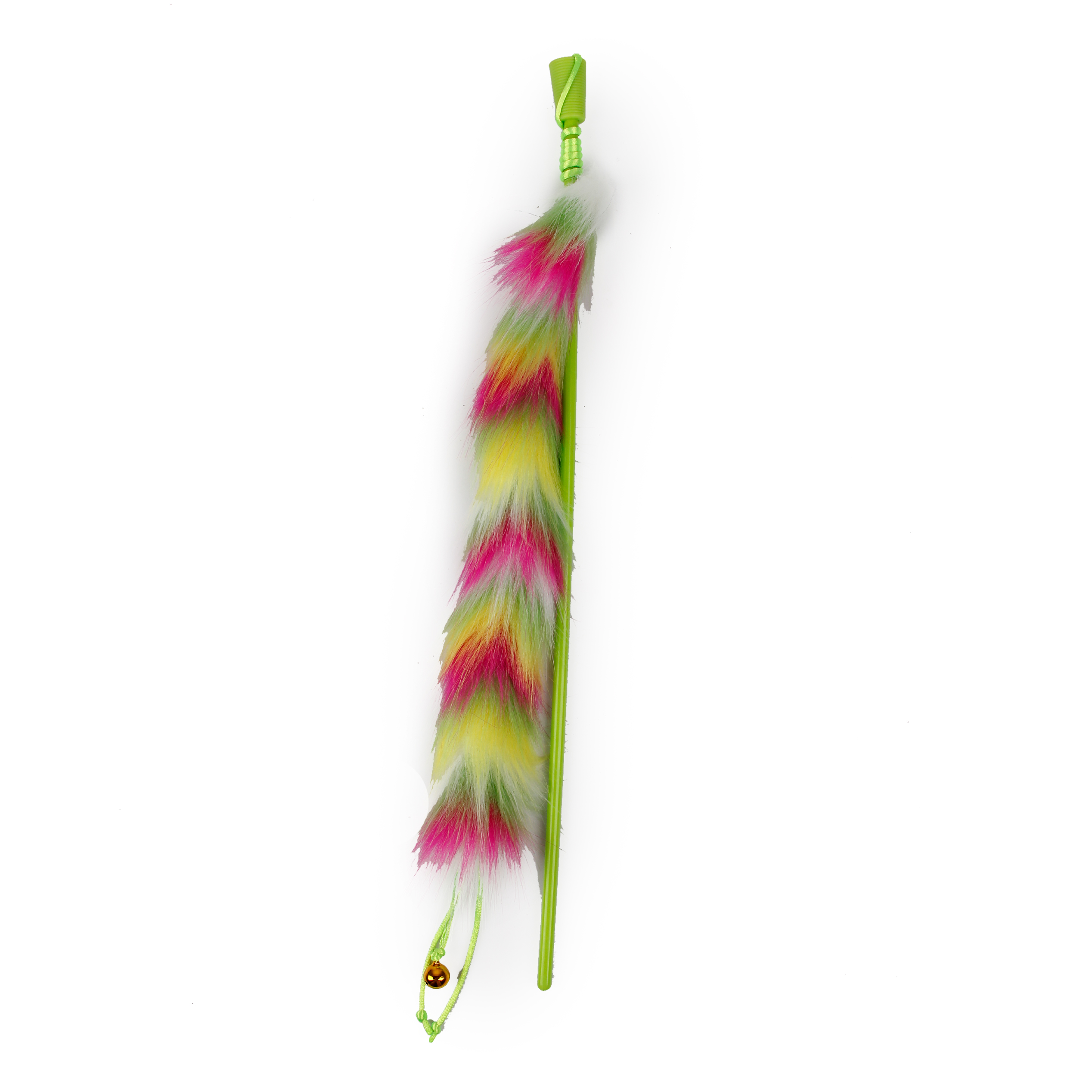 AFP Furry Ball Long Fluff Wand Pink Cat Toy image 3
