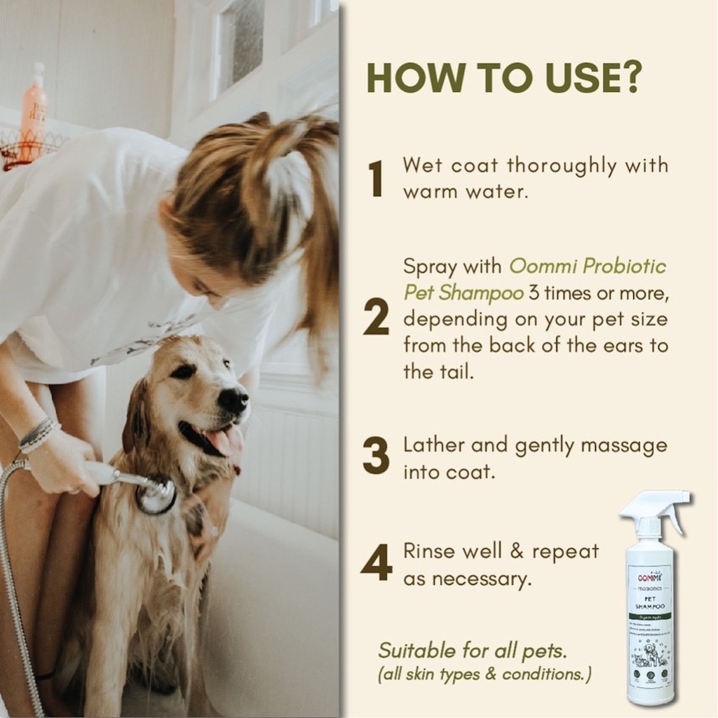 OOMMI 500ml Probiotics Hypoallergenic Pet Shampoo for Sensitive Skin image 5