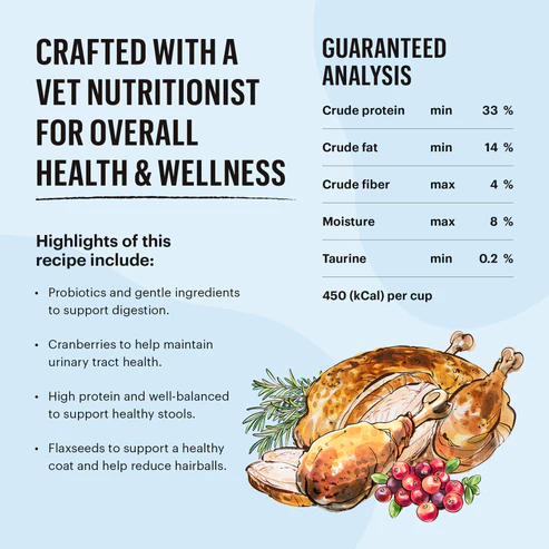 The Honest Kitchen Cat 4lbs Tasty Whole Food Clusters Turkey & Chicken Grain Free Dry Cat Food image 3