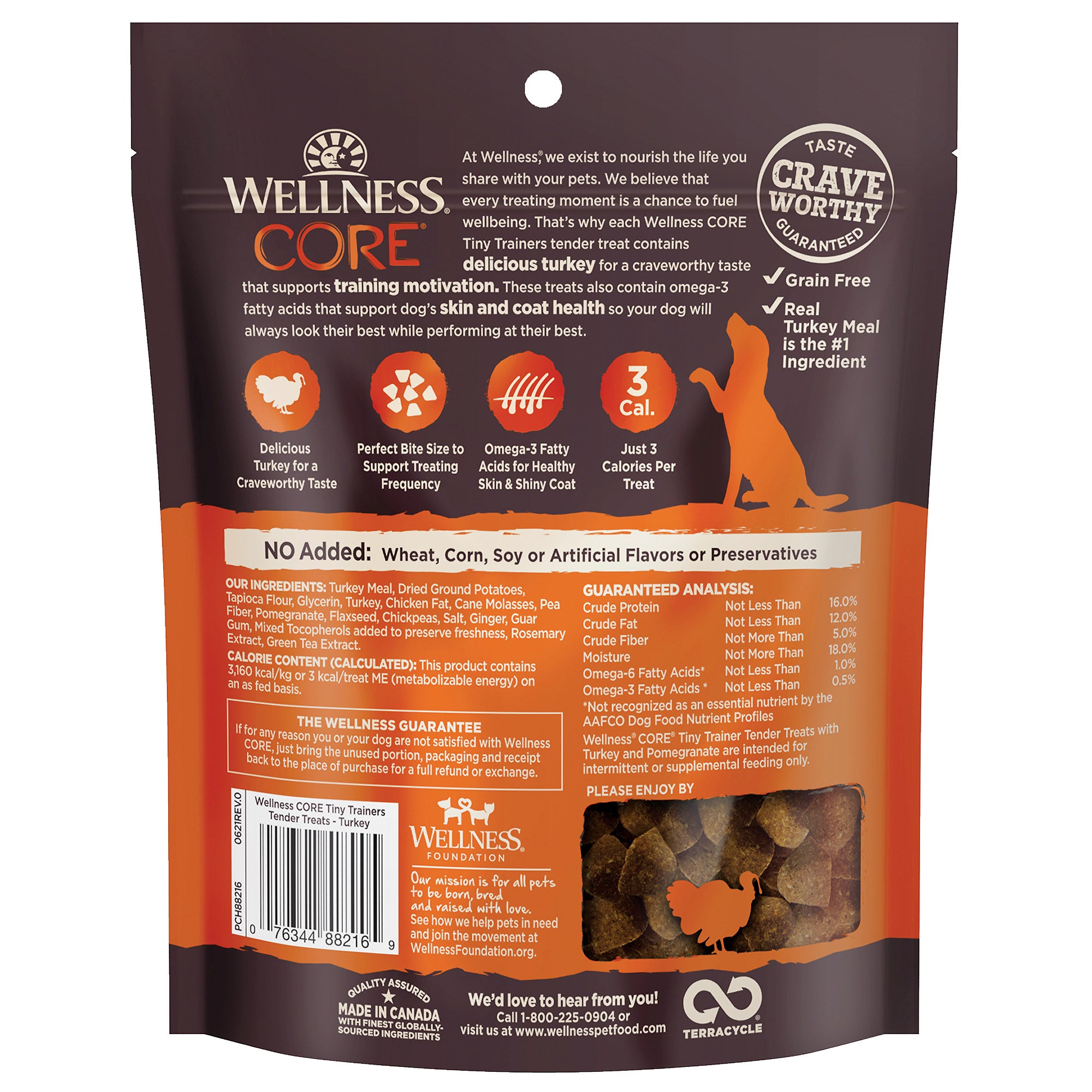 Wellness CORE Tiny Trainers Turkey & Pomegranate Tender Dog Treats 170g image 2