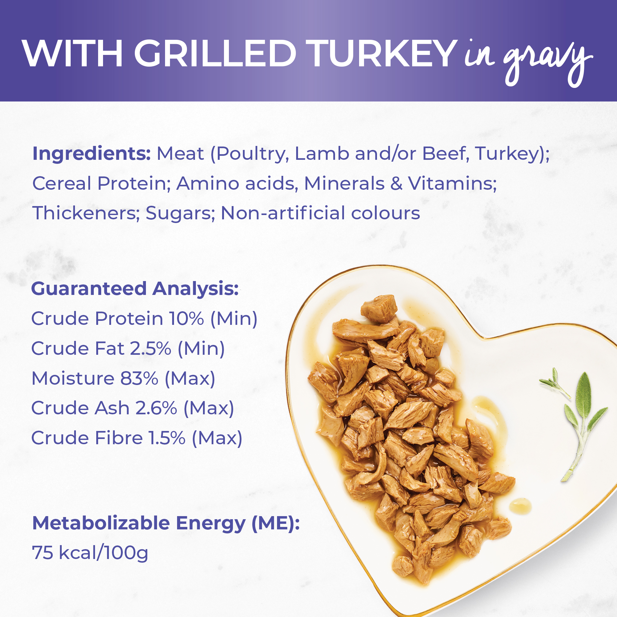 Fancy Feast Cat 50g Petite Delights with Grilled Turkey In Gravy Pouch Wet Cat Food image 5