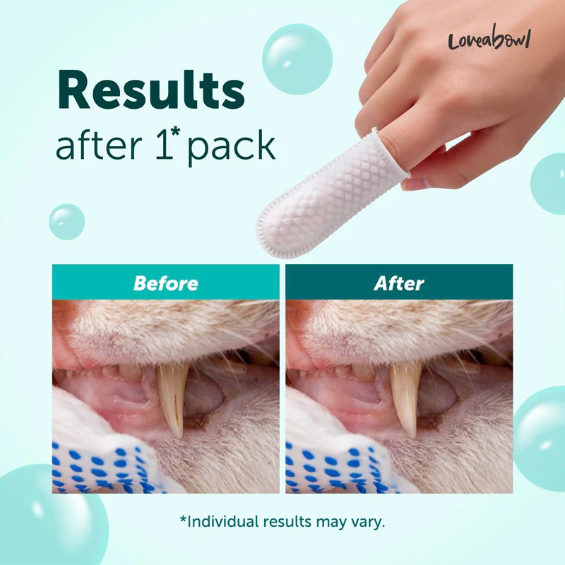 Loveabowl Cat Clean-A-Tooth 50pcs Dental Cleaning Wipes image 5