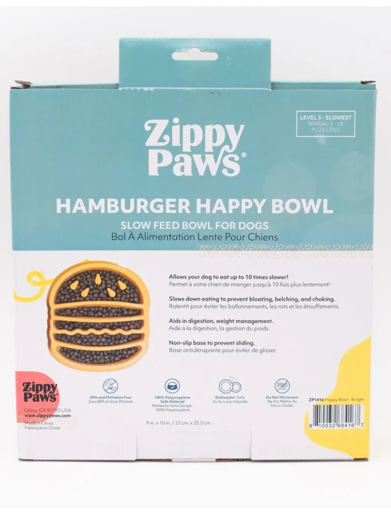 Zippypaws Happy Bowls - Hamburger image 3