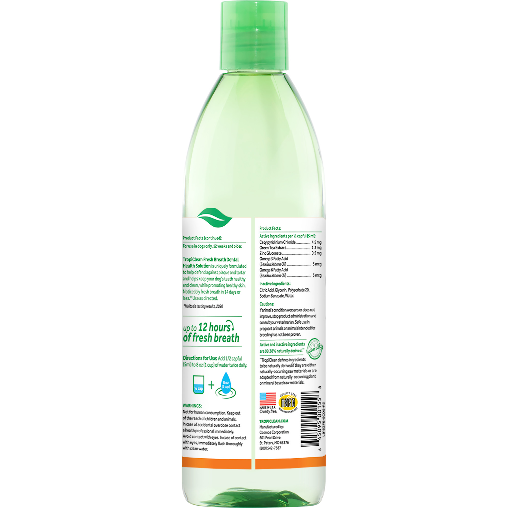 Tropiclean Fresh Breath Dog Dental Health Solution 473ml Supports Skin Health image 2