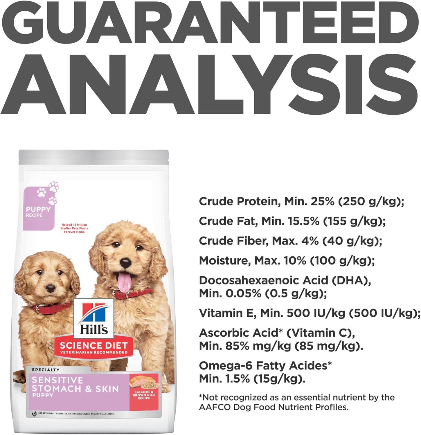 Hill's Science Diet Canine Puppy Sensitive Stomach & Skin Salmon & Brown Rice Recipe 2kg Dry Dog Food image 3