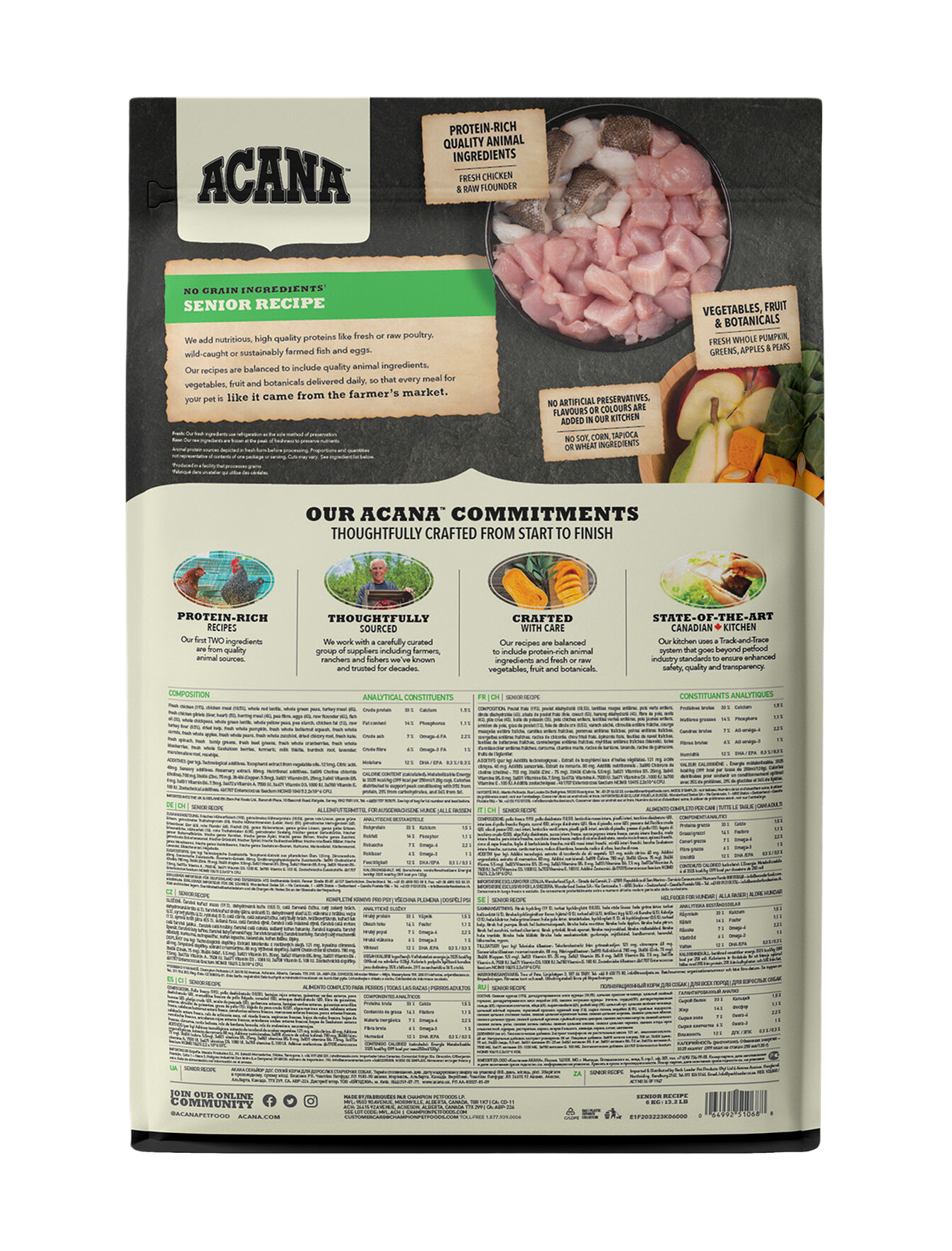 Acana Dog Heritage Freeze-Dried Coated 2kg Senior Dry Dog Food image 5