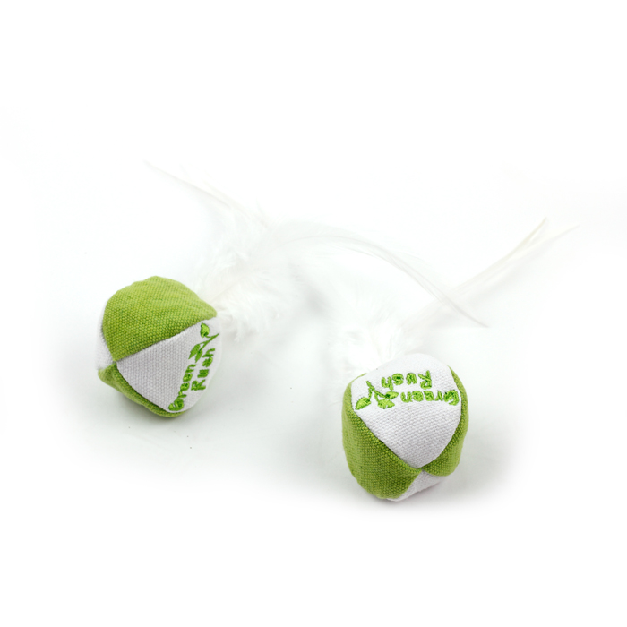 AFP Green Rush Feather Balls Cat Toy image 3