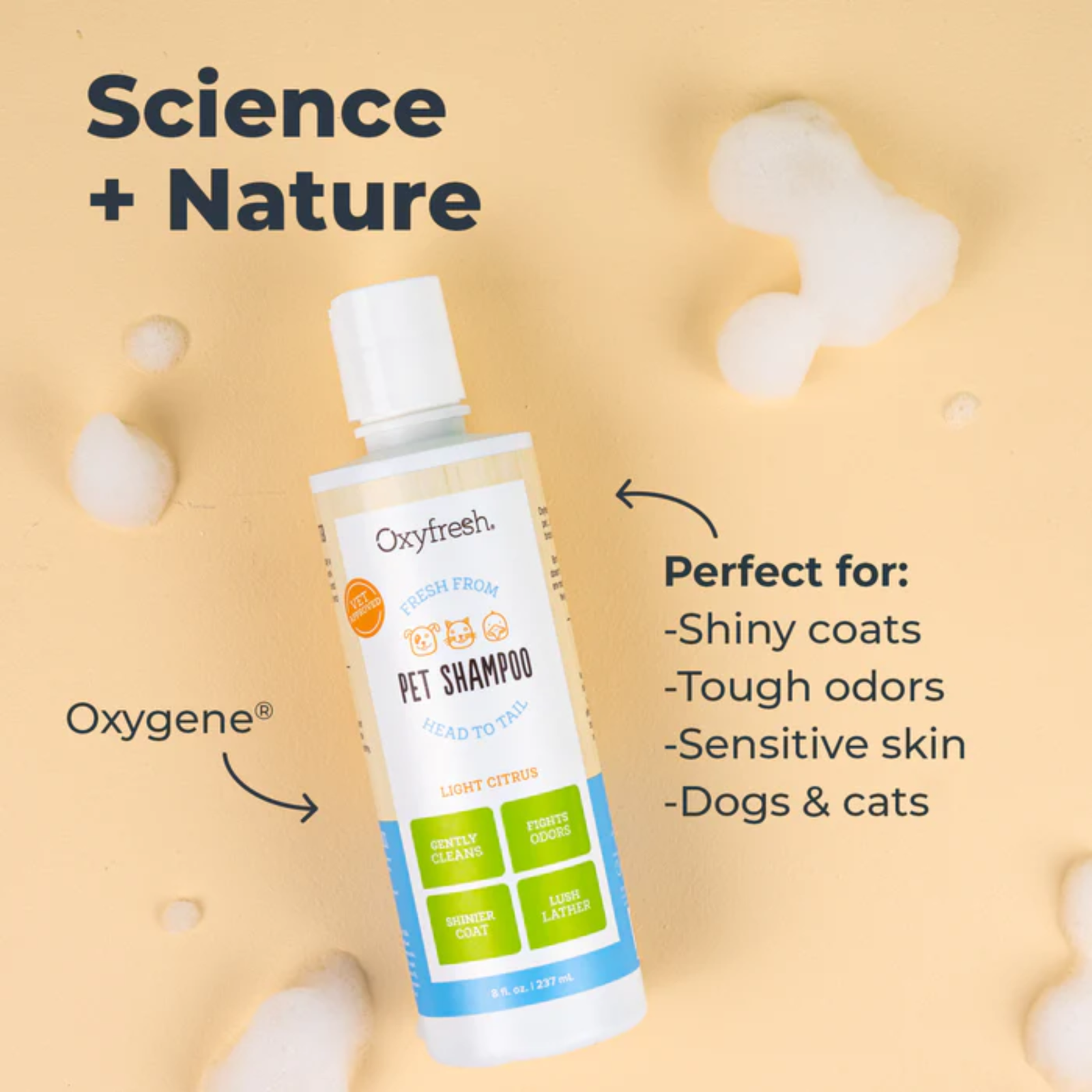 Oxyfresh 237ml (8oz) Advanced Pet Shampoo Sensitive Skin Formula for Dogs & Cats image 4