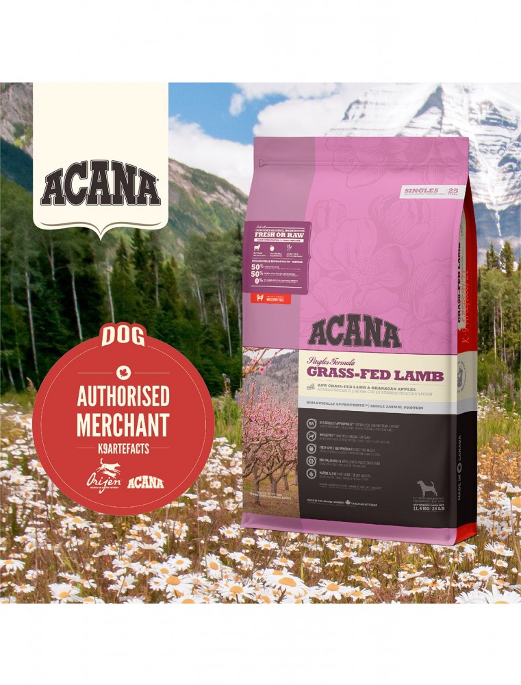 Acana Dog Singles 11.4kg Grass-Fed Lamb Dry dog Food image 6