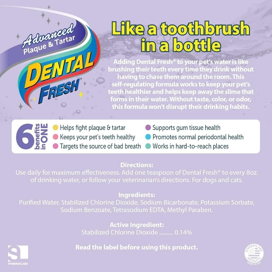 Dental Fresh Water Additive Advanced Plaque & Tartar For Dogs 236ml image 4