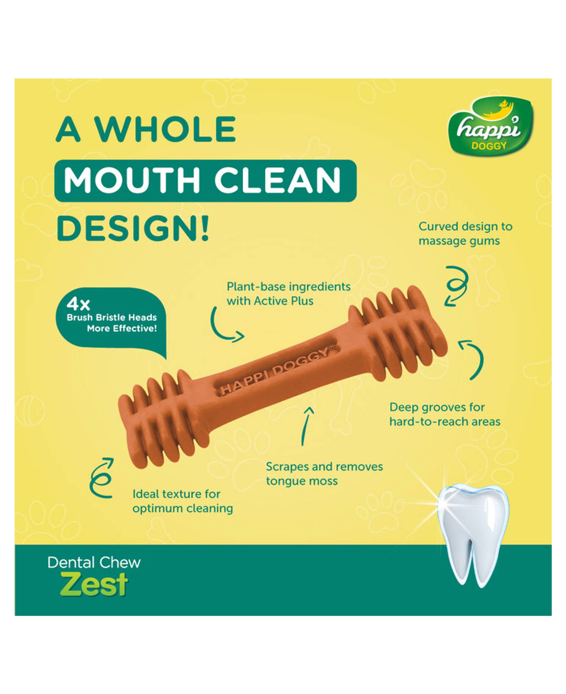 Happi Doggy Dog 150g Zest Petite 2.5-Inch Avocado Dental Chew Dog Treat image 4