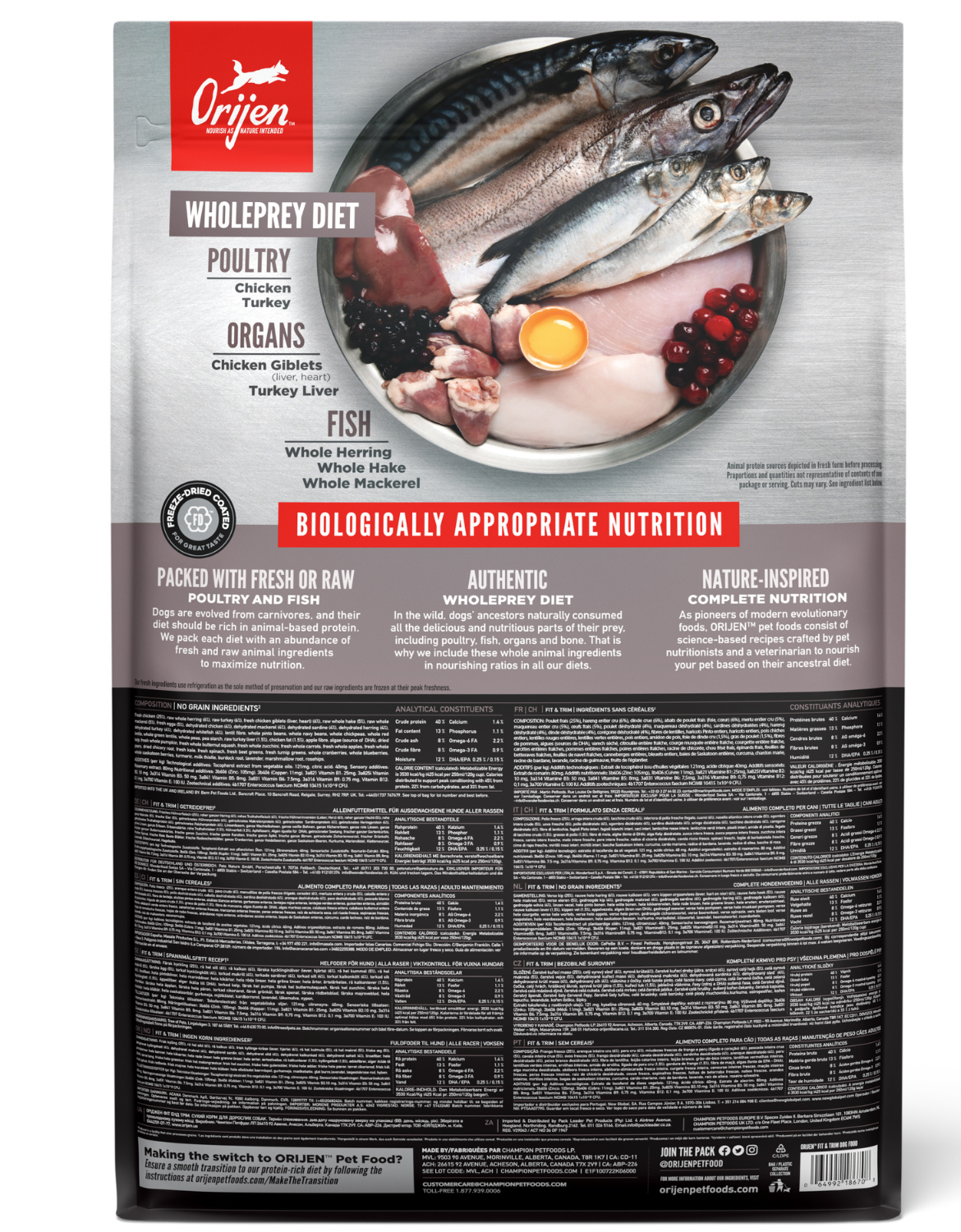 Orijen Dog 2kg Fit & Trim Dry Dog Food image 2