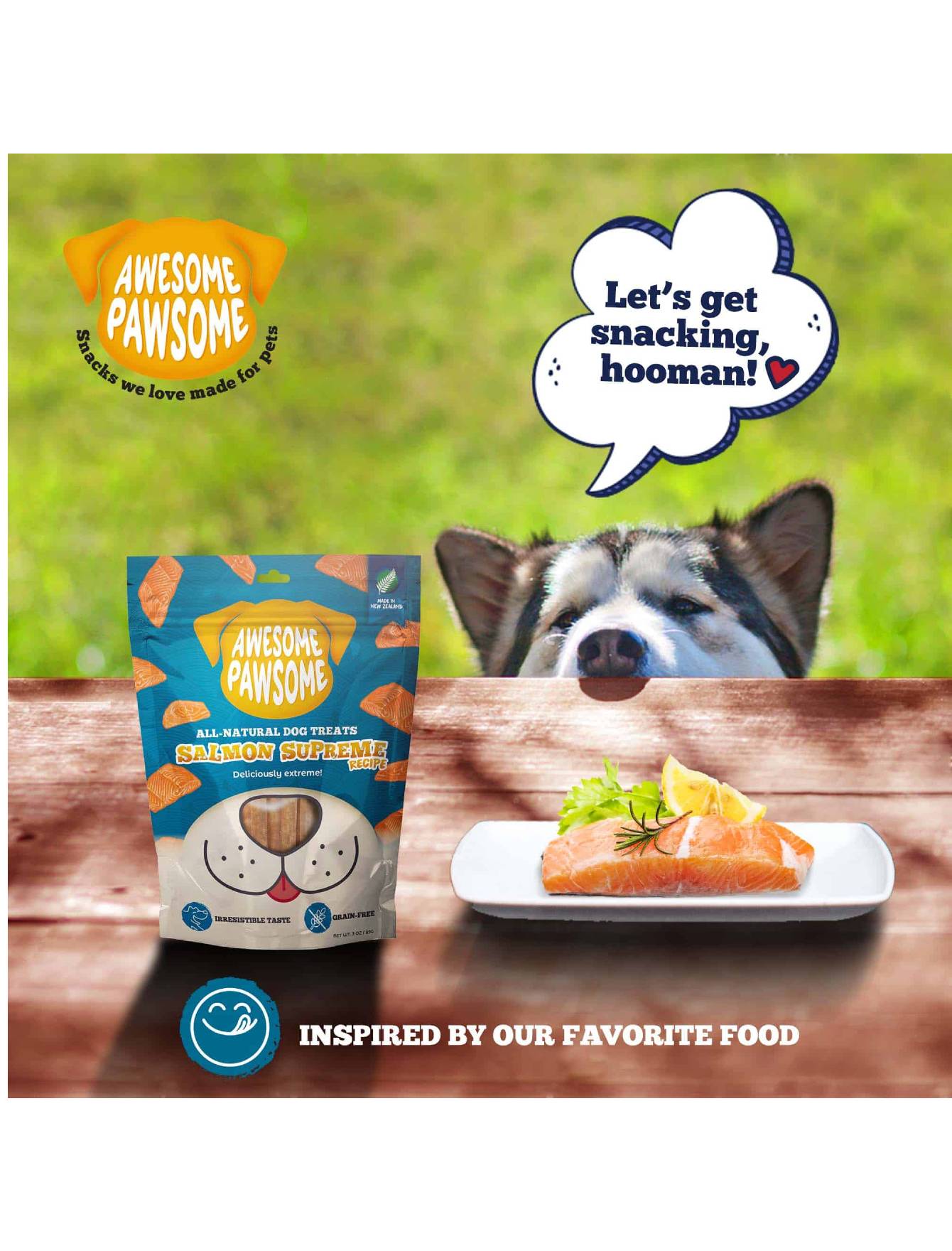 Awesome Pawsome 85g Grain Free Salmon Supreme Recipe Dog Treat image 5