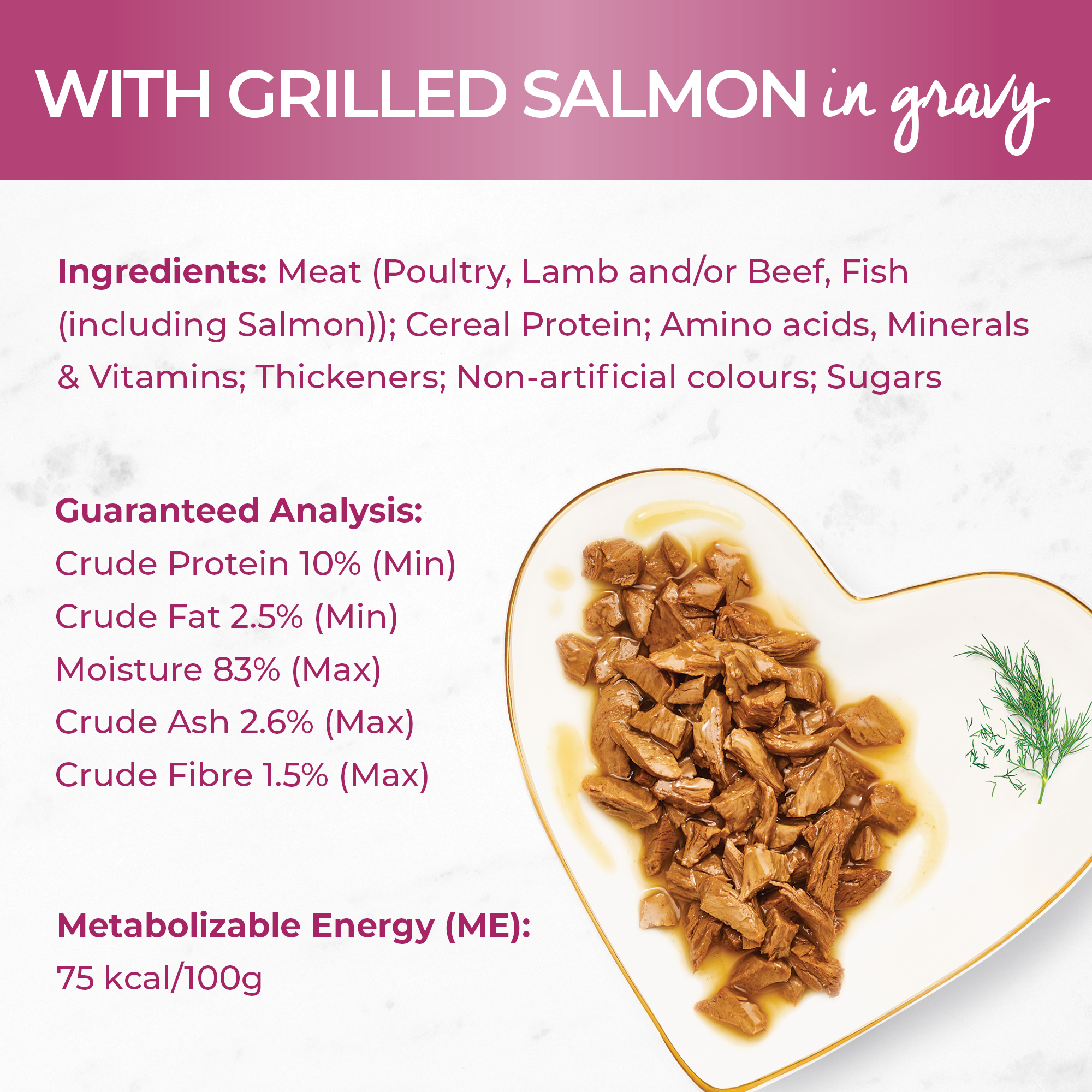 Fancy Feast Cat 50g Petite Delights with Grilled Salmon In Gravy Pouch Wet Cat Food image 3