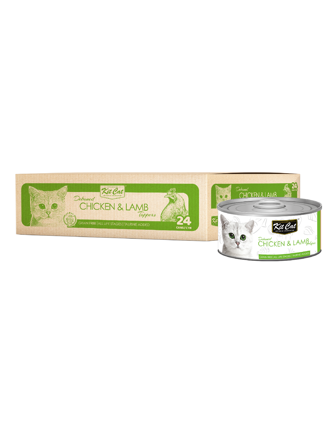 Kit Cat 80g Deboned Toppers Canned Chicken & Lamb Wet Cat Food (EXP: 20 Nov 2027) image 3