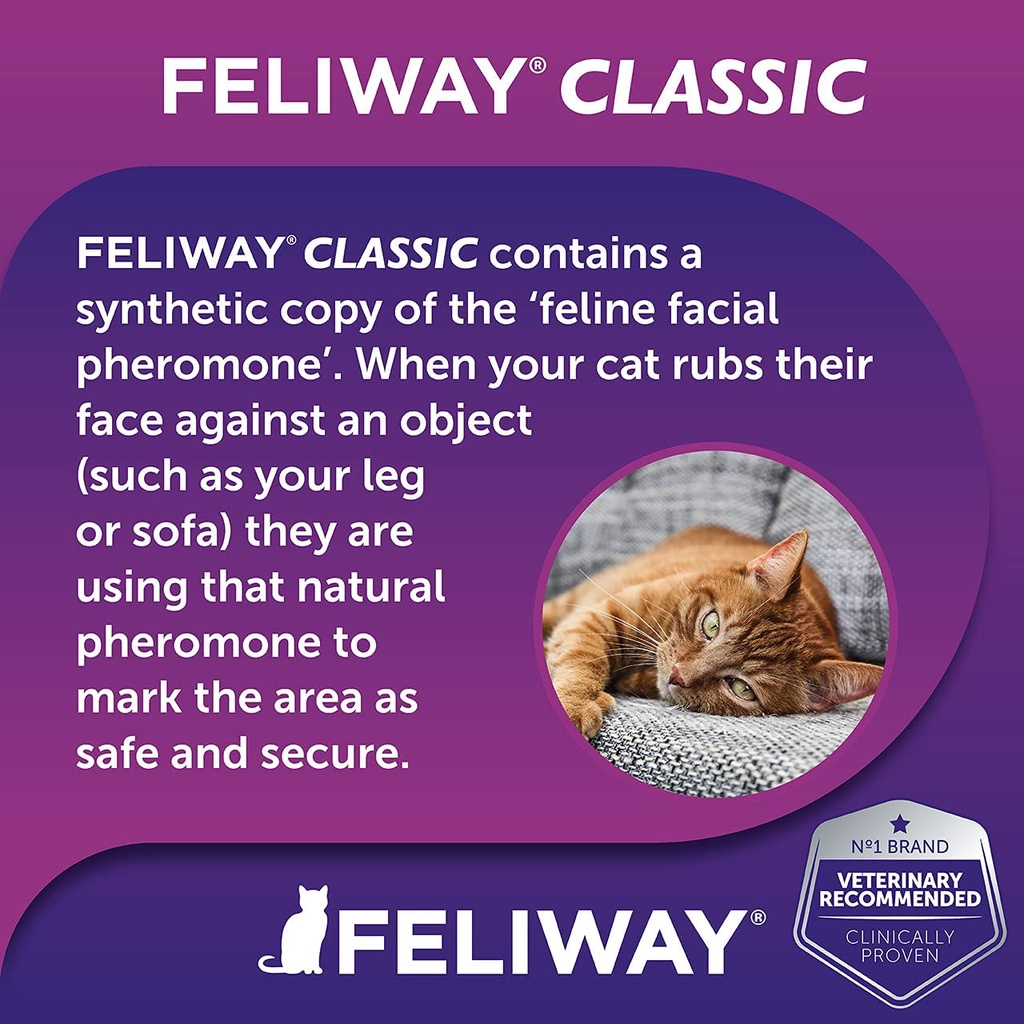 Feliway Classic Diffuser Kit with 48ml Vial Refill for Cats image 5