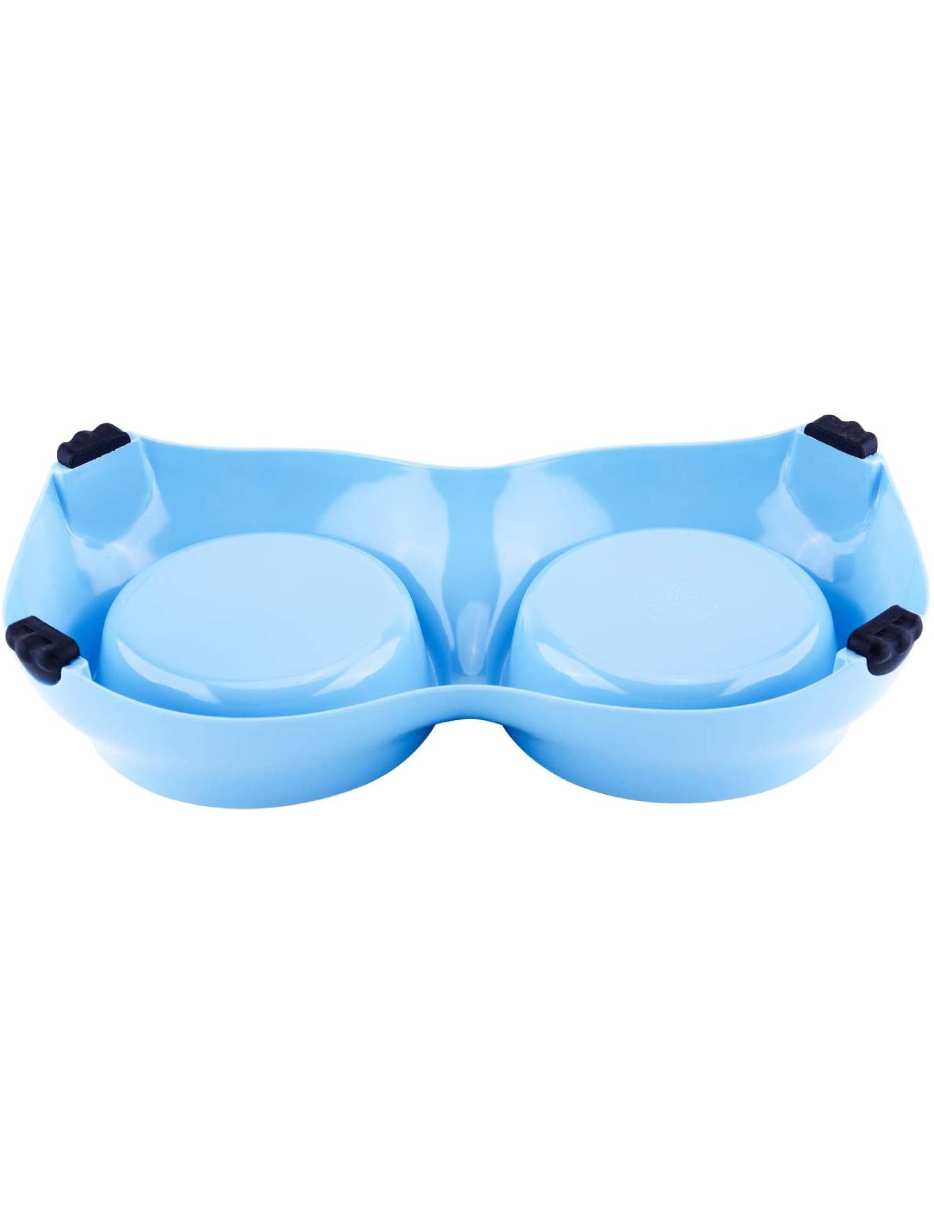 Super Design Light Blue Double Melamine Bowl for Dogs Small + Small image 6