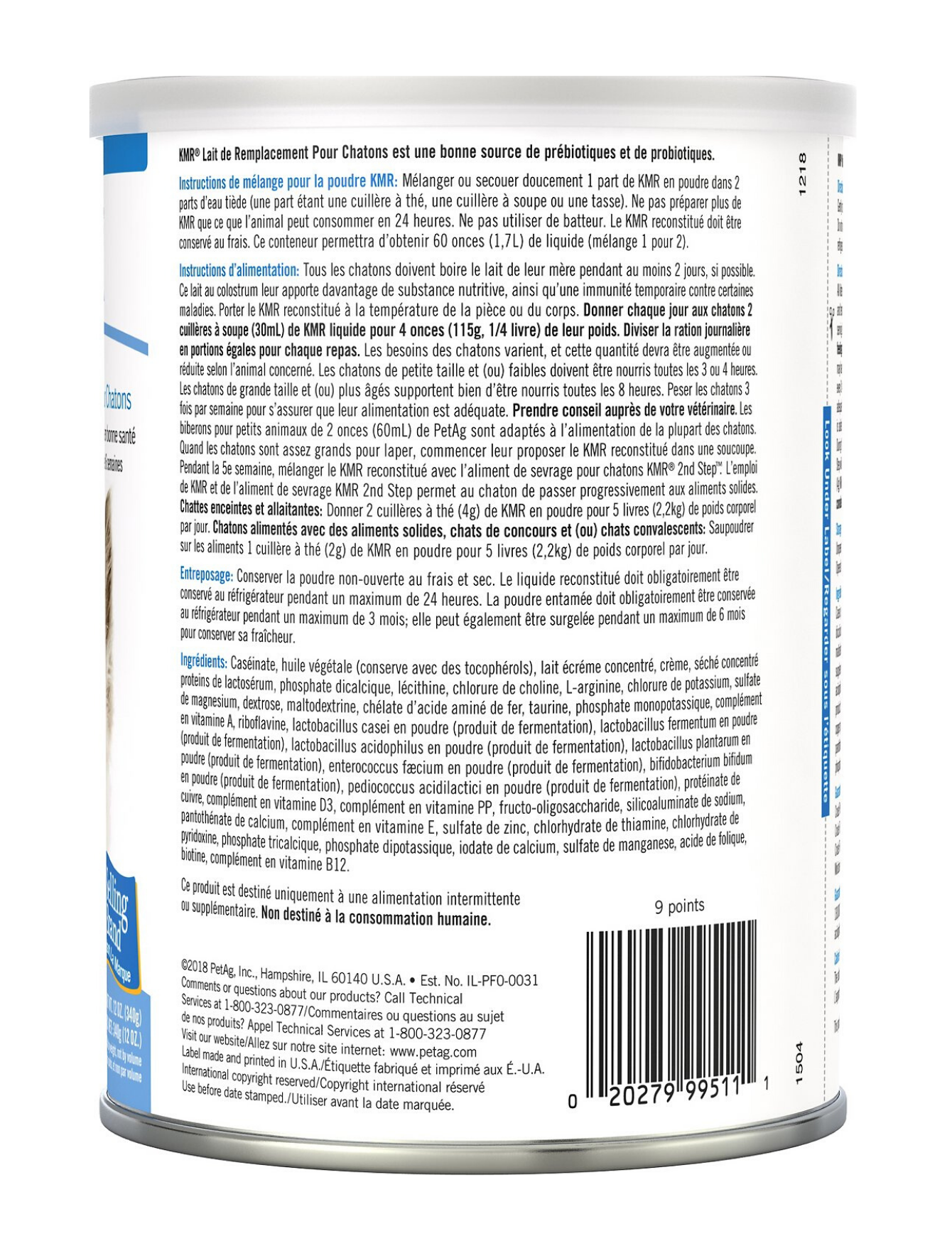 PetAg KMR Milk Replacer Liquid For Kittens 11oz (EXP: 01 Mar 2027) image 2
