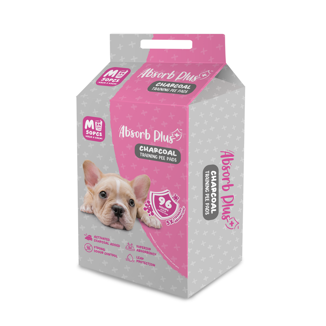 Absorb Plus 50pcs (Medium) 45x60cm Charcoal Training Pee Pad image 3