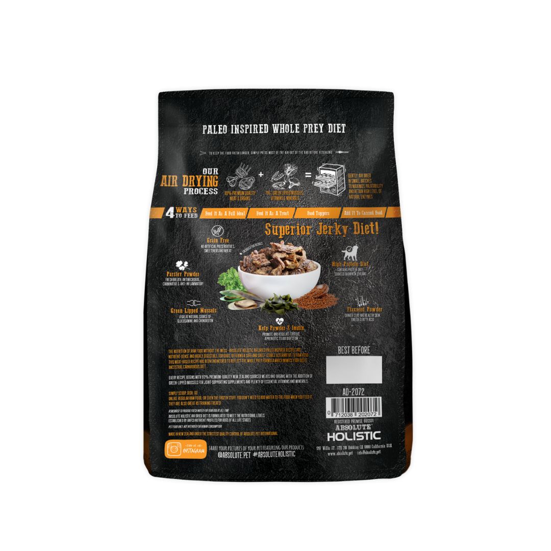 Absolute Holistic Dog 1kg Air Dried Lamb & Salmon Dry Dog Food image 2