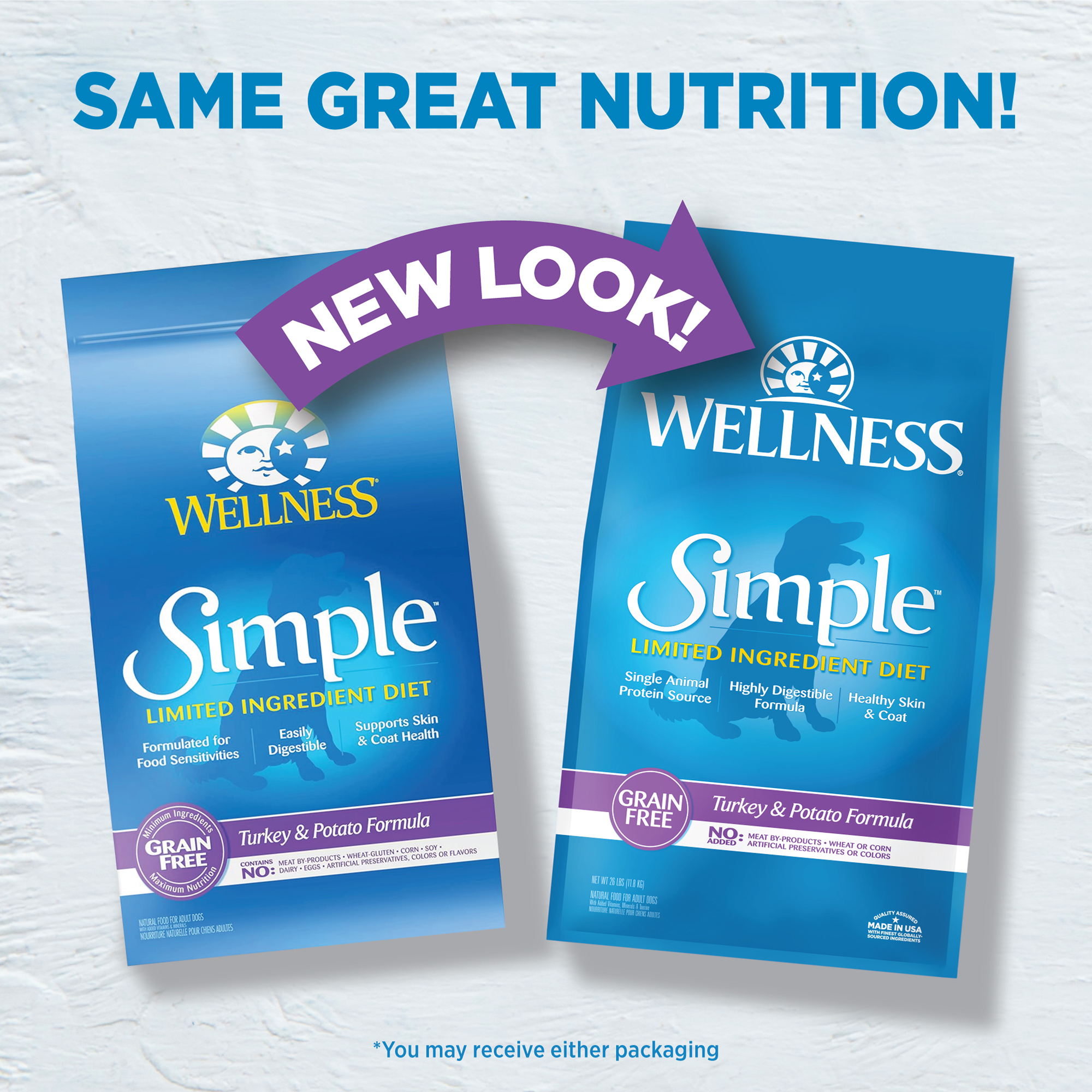 Wellness Dog 11.8kg (26lb) Simple Turkey & Potato Formula Dry Dog Food image 4
