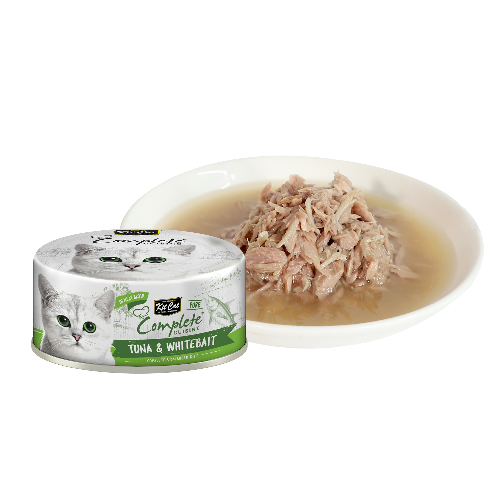 Kit Cat Cat 70g Complete Cuisine Pure Tuna & Whitebait Wet Cat Food (EXP: 17 Aug 2027) image 2