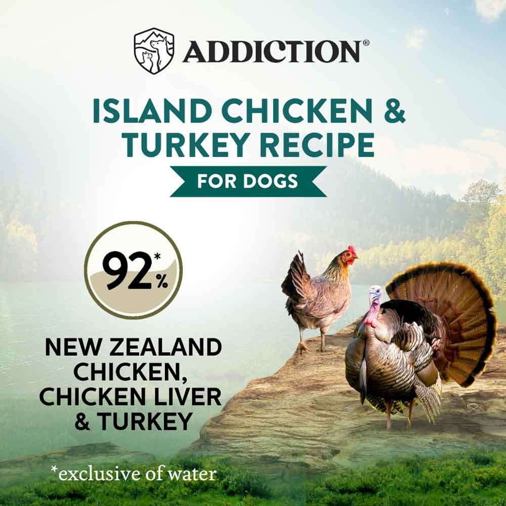 Addiction Dog Wild Islands 185g Island Chicken & Turkey Wet Canned Dog Food image 3