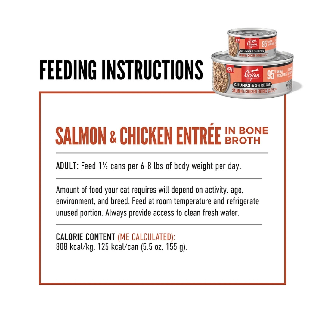 Orijen Cat 155g Chunks & Shreds Salmon & Chicken Entree Wet Cat Food image 2