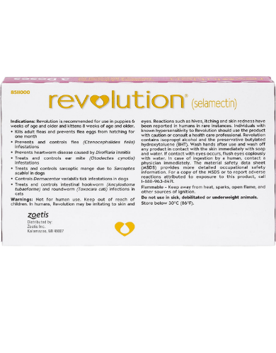 Revolution Selamactic Topical Solution for 0-2.5kg Puppies & Kittens 3 Single Dose Tubes image 2