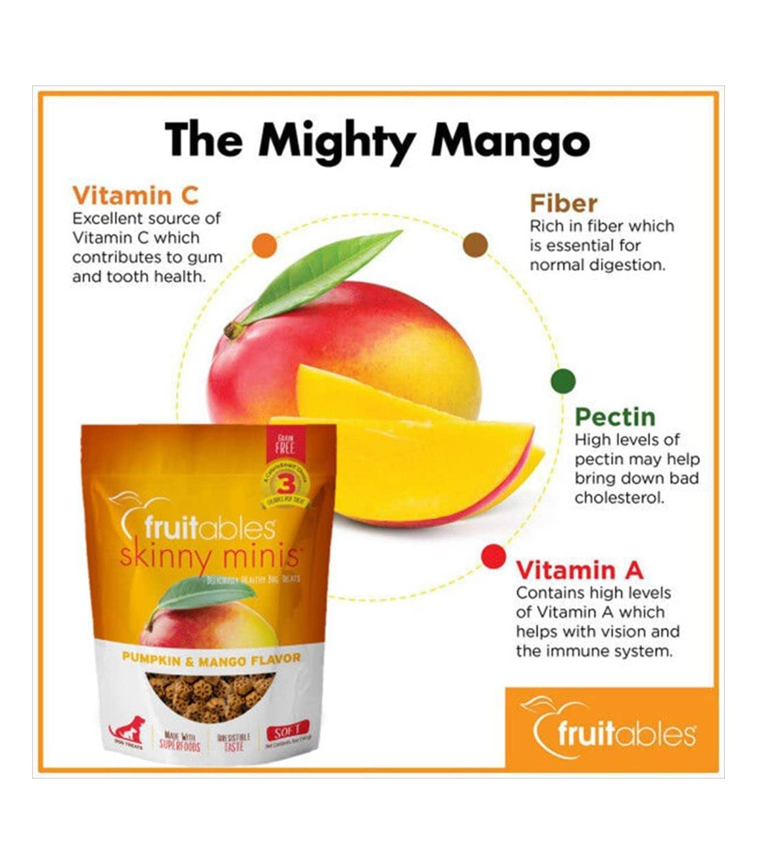 Fruitables Dog 5oz Skinny Minis In Pumpkin & Mango Dog Treat image 4