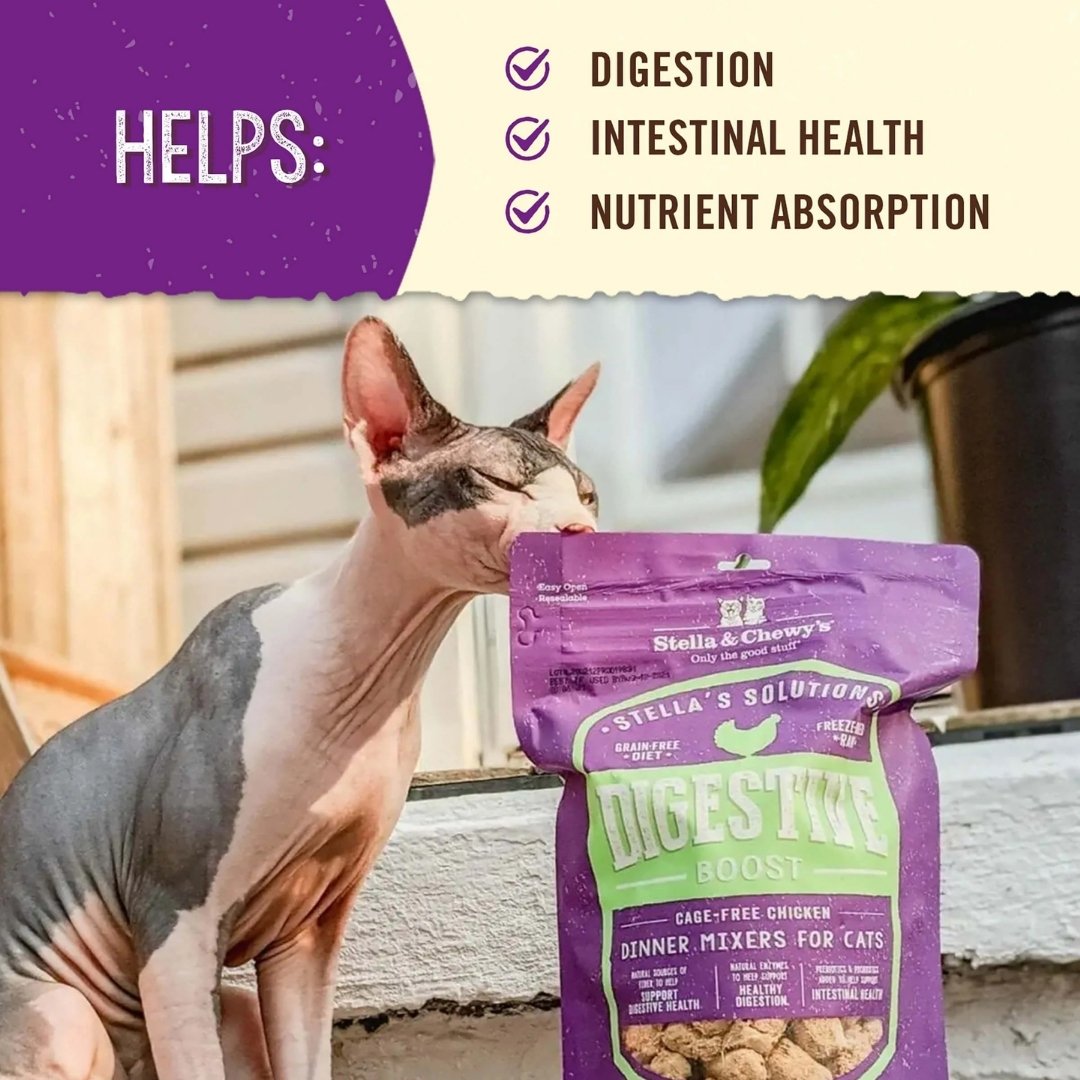 Stella & Chewy's Stella's Solutions Digestive Boost Dinner Mixers For Cats 7.5oz Cage-Free Chicken Recipe image 3