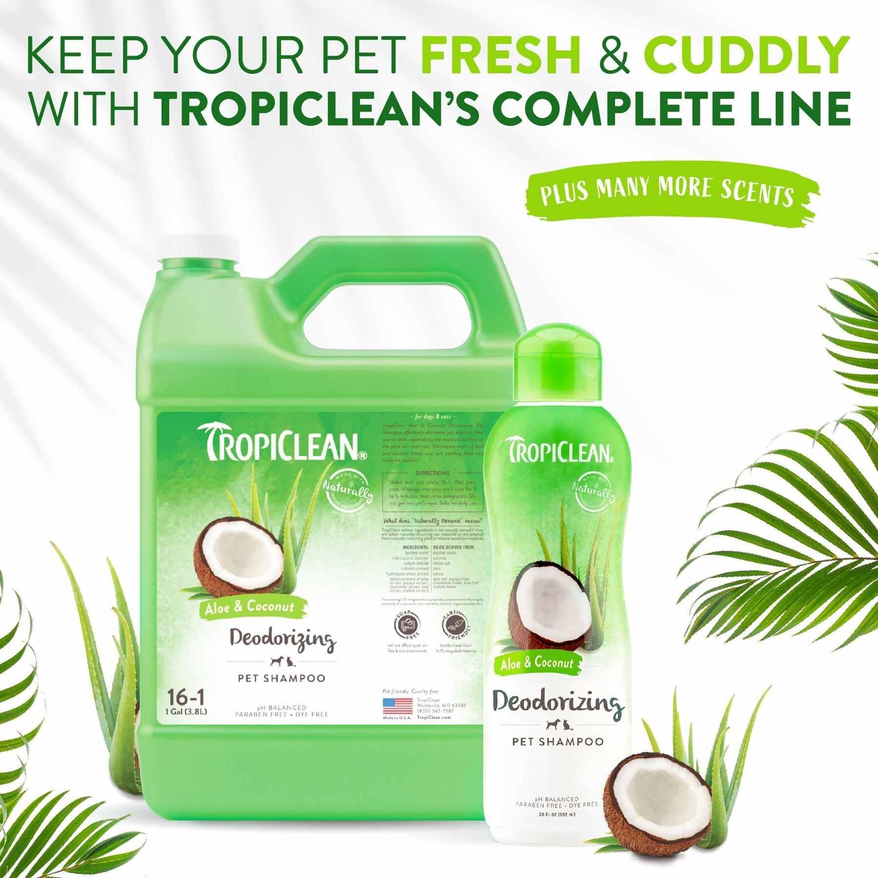 Tropiclean 1 gallon (3.78L) Aloe & Coconut Shampoo (Deodorizing) For Dogs & Cats image 8